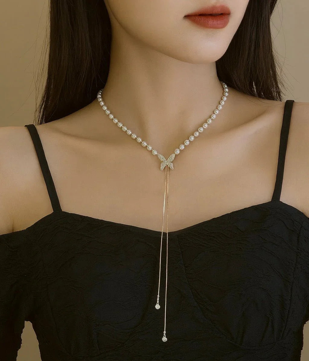 Butterfly Necklace - Adjustable Chain - Diaz Jewels