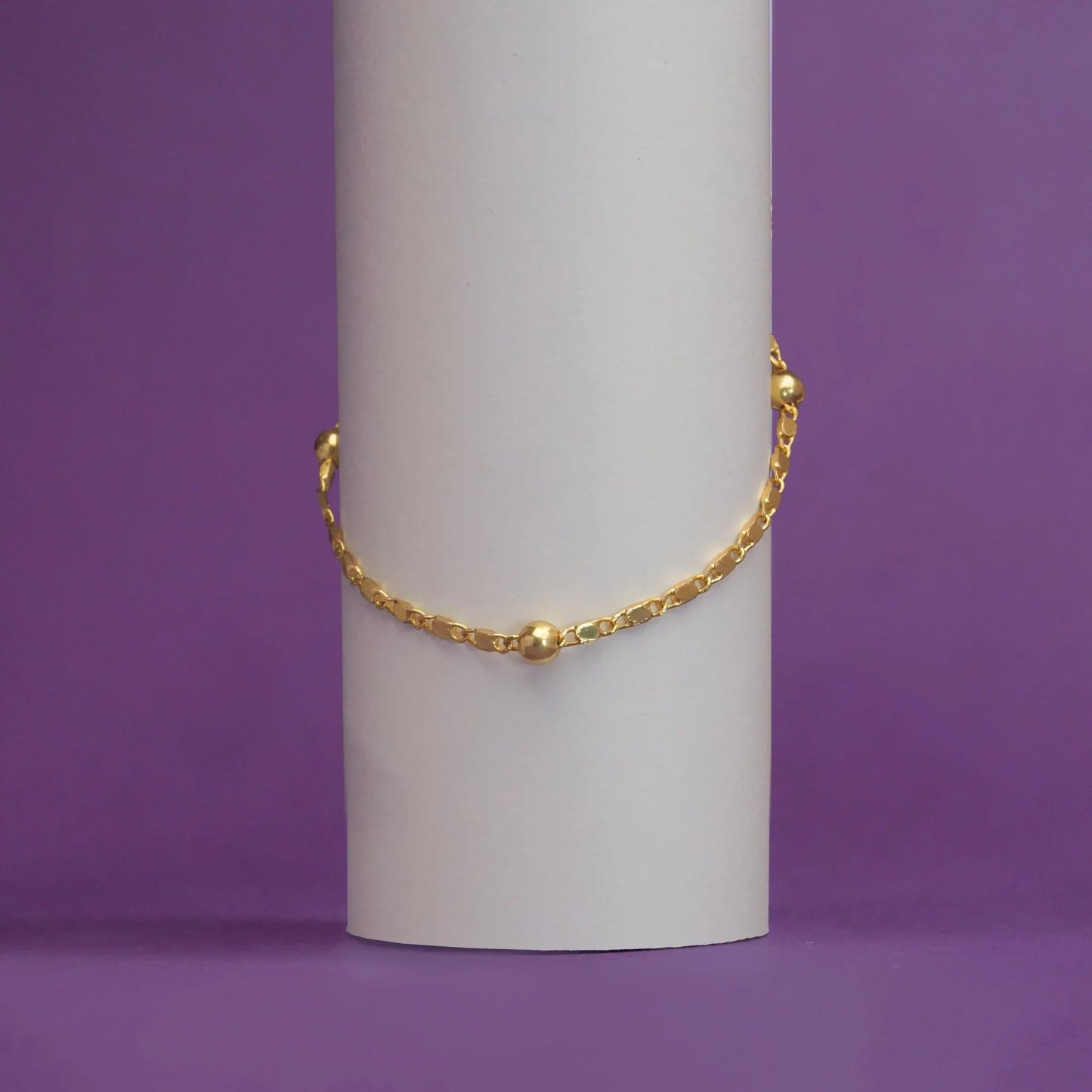 Minimal Bead Anklet - Diaz Jewels