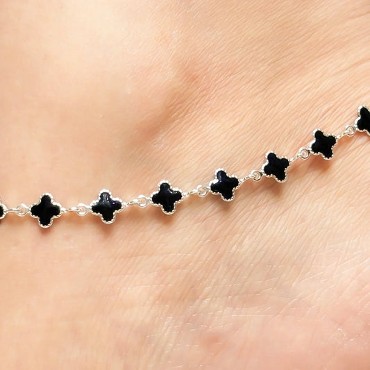 Clover Anklet - Diaz Jewels